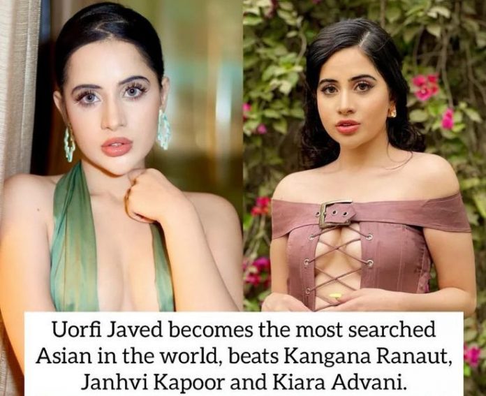 Urfi Javed becomes the foremost searched Asian celebrity in the world